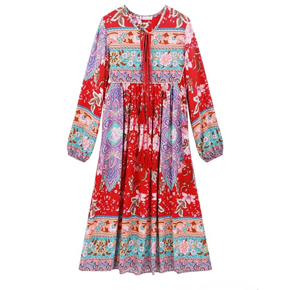 NWT Women's Floral Bohemian Midi Dresses
